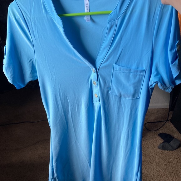 Evie Henley Stretchy Fabric light Blue color size small - Picture 2 of 4